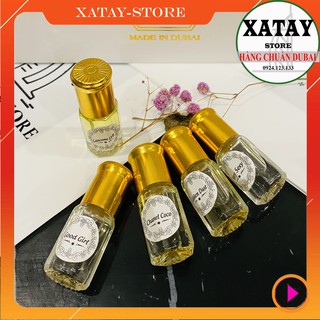 SÉT TINH DẦU NƯỚC HOA MINI DUBAI Tijirah IRAN 15ml, 5 LỌ, 5 MÙI(Chan Coco, Good Girl, Very Sexy..) DẠNG LĂN.
