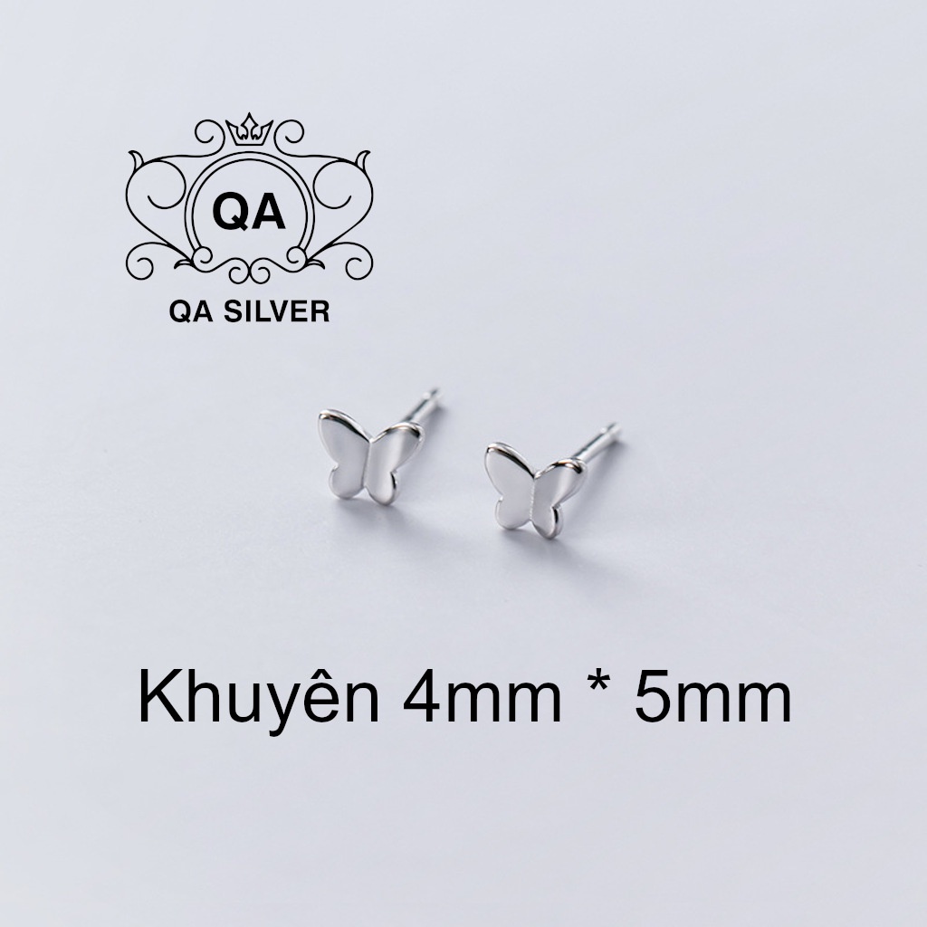 Bông tai bạc bướm khuyên tai bạc hồ điệp nhỏ S925 BUTTERFLY Silver Earrings QA SILVER EA210802