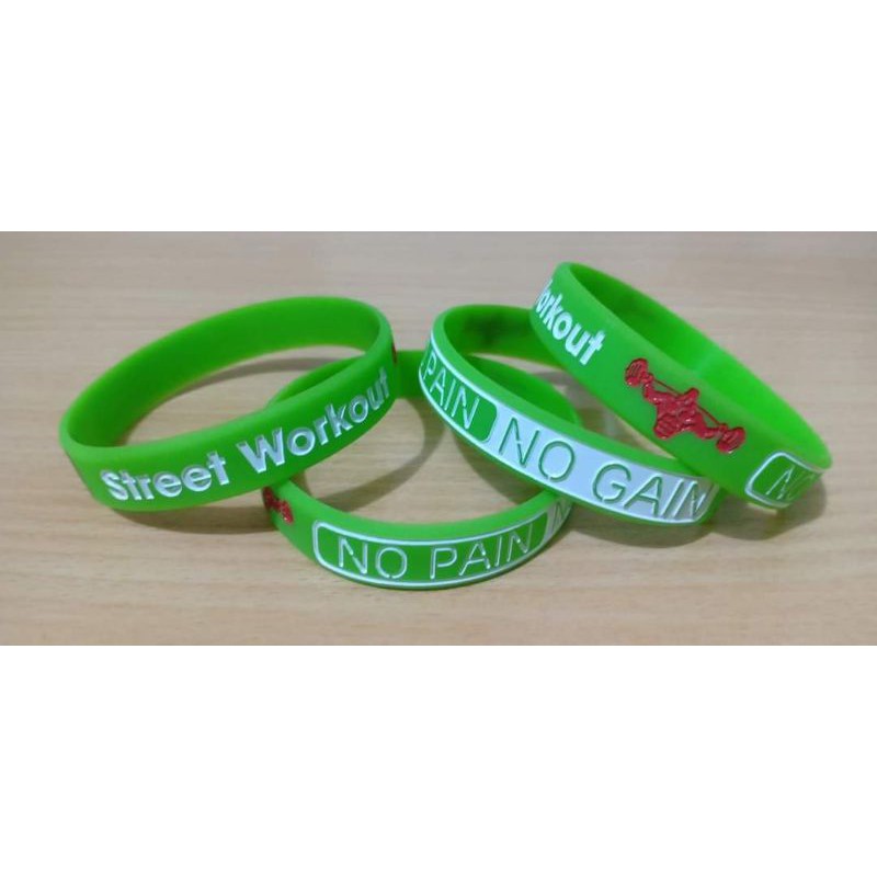 Vòng tay street workout never give up - no pain no gain, vòng gg shock