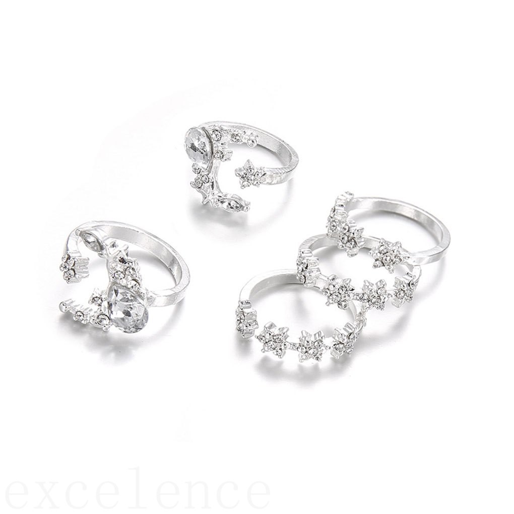 Set 5 nhẫn thời trang cổ điển dành cho nữ