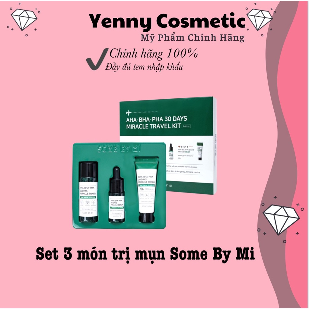 Set Dưỡng Da Giảm Mụn Some By Mi AHA- BHA-PHA 30 Days Miracle (mini)