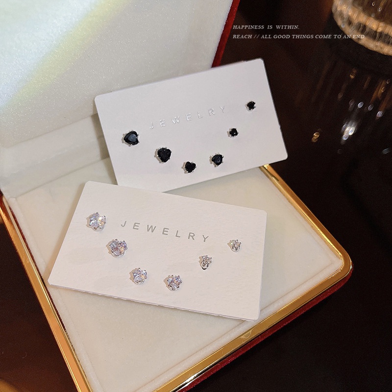 Bông Tai Mạ Bạc 925 Đính Đá Zircon Kiểu Dáng Đơn Giản Thời Trang Cho Nữ F651