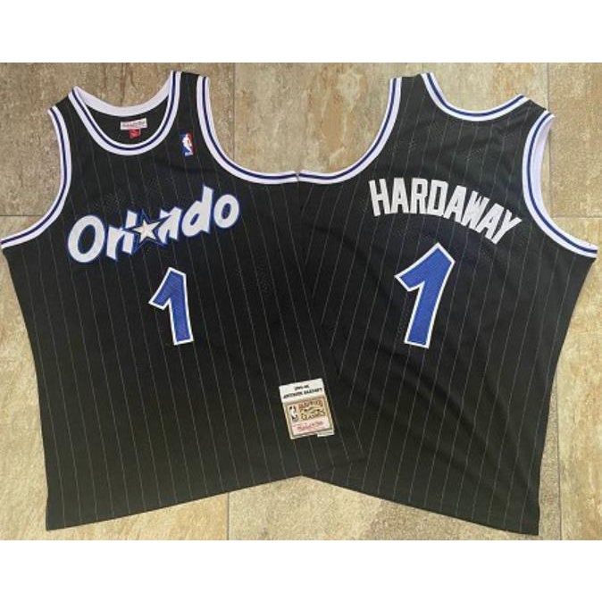 Orlando Magic No.1 Anfernee Hardaway Jersey Dense thêu áo bóng rổ Áo thường ngày