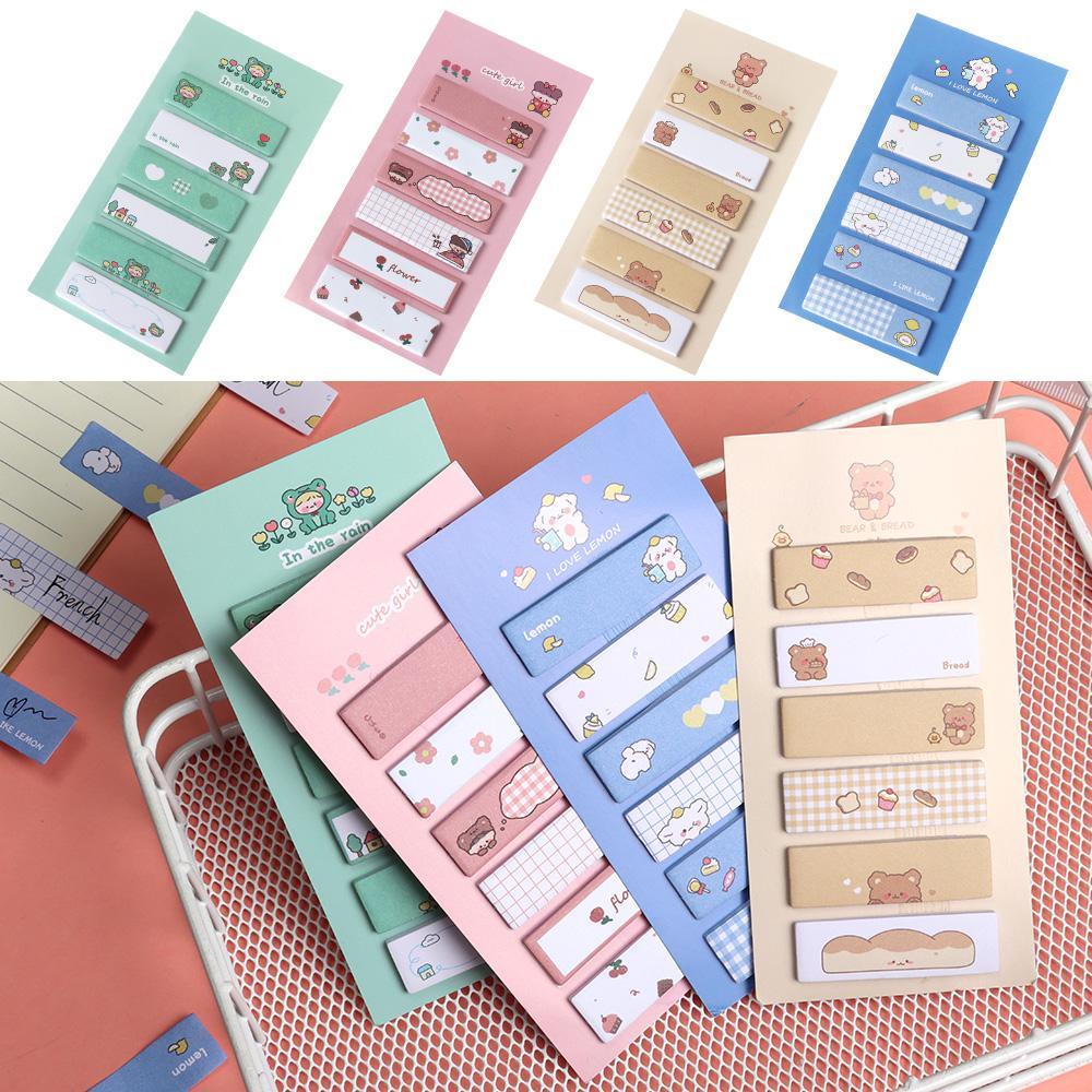 PISTA Bộ 120 Tờ Giấy Ghi Chú Họa Tiết Hoạt Hình Dễ Thương