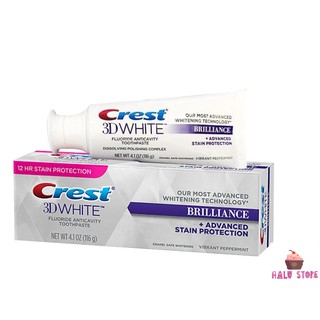 Kem đánh răng crest 3d white brilliance 116 gram - mỹ