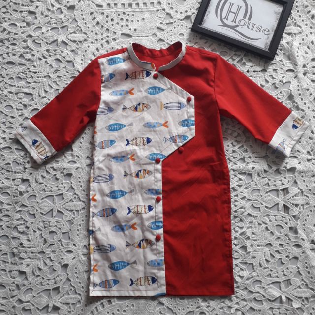 Ao dài bé trai ( Qhouse b02)