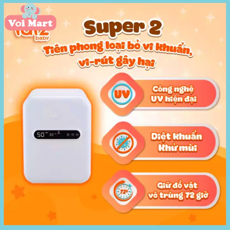 CHÍNH HÃNG MÁY TIỆT TRÙNG SẤY KHÔ UV - SUPER 2 - FB4706SL