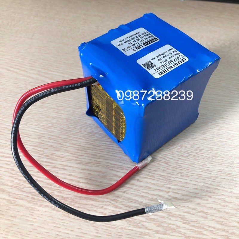 Pin quạt tích điện siêu bền 12V 6AH Lithium sắt LifePo4