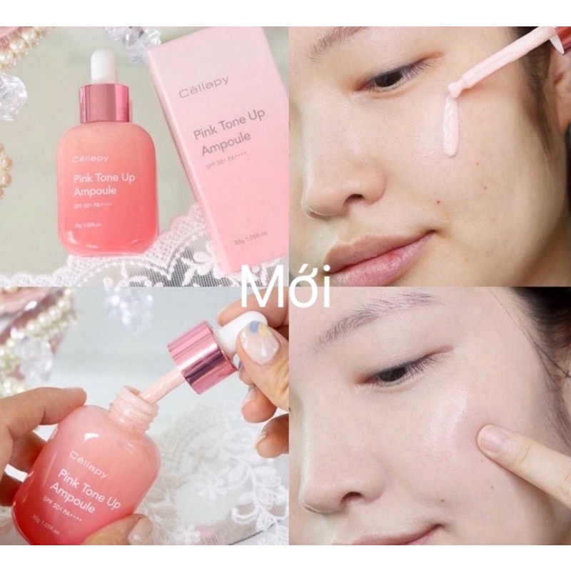 [MẪU MỚI] Serum CELLAPY Pink Tone Up Ampoule SPF 50+ PA++++ HÀN QUỐC