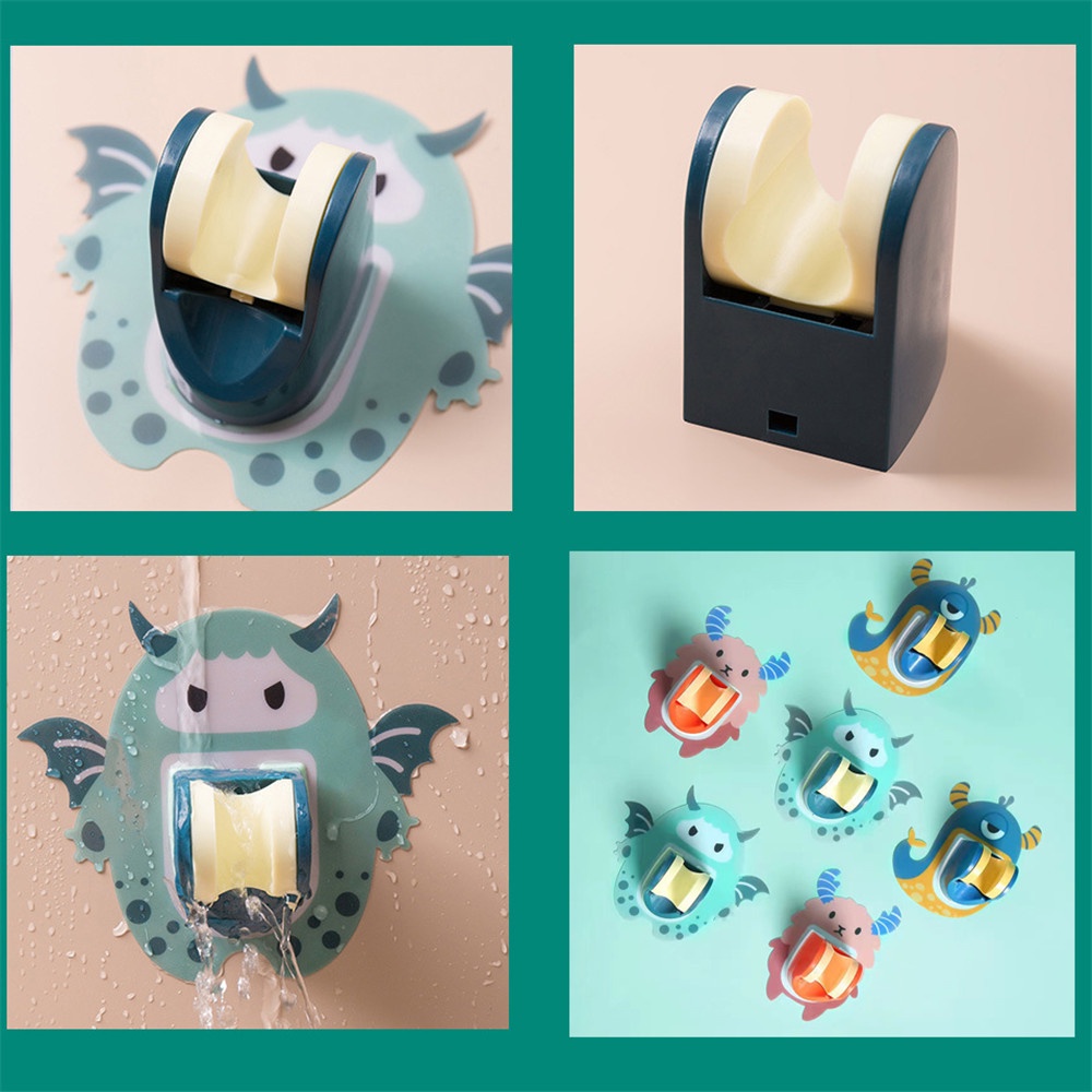 Móc Treo Đồ Gắn Tường Không Đục Lỗ Chống Nước Chống Bụi Họa Tiết Hoạt Hình Dễ Điều Chỉnh