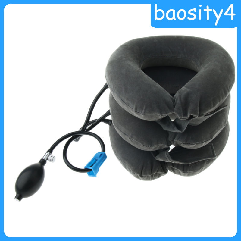 [baosity4]Inflatable Cervical Neck Traction Pillow Collar Device Stretcher