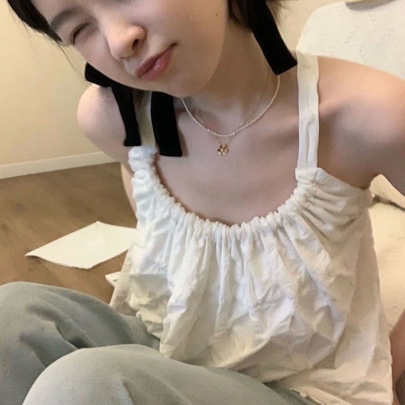 Áo Hai Dây Hở Lưng Thời Trang Mùa Hè Nhật Bản Dễ Thương Dành Cho Nữ