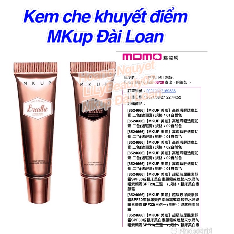 (MKUP)Kem che khuyết điểm Mkup Đài Loan 30g