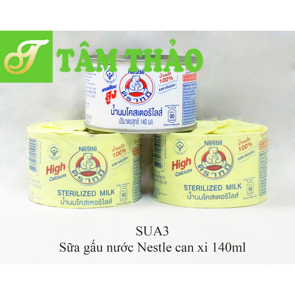 Sữa gấu nước Nestle can xi 140ml vàng (96 hộp/ thùng) 8851012010004