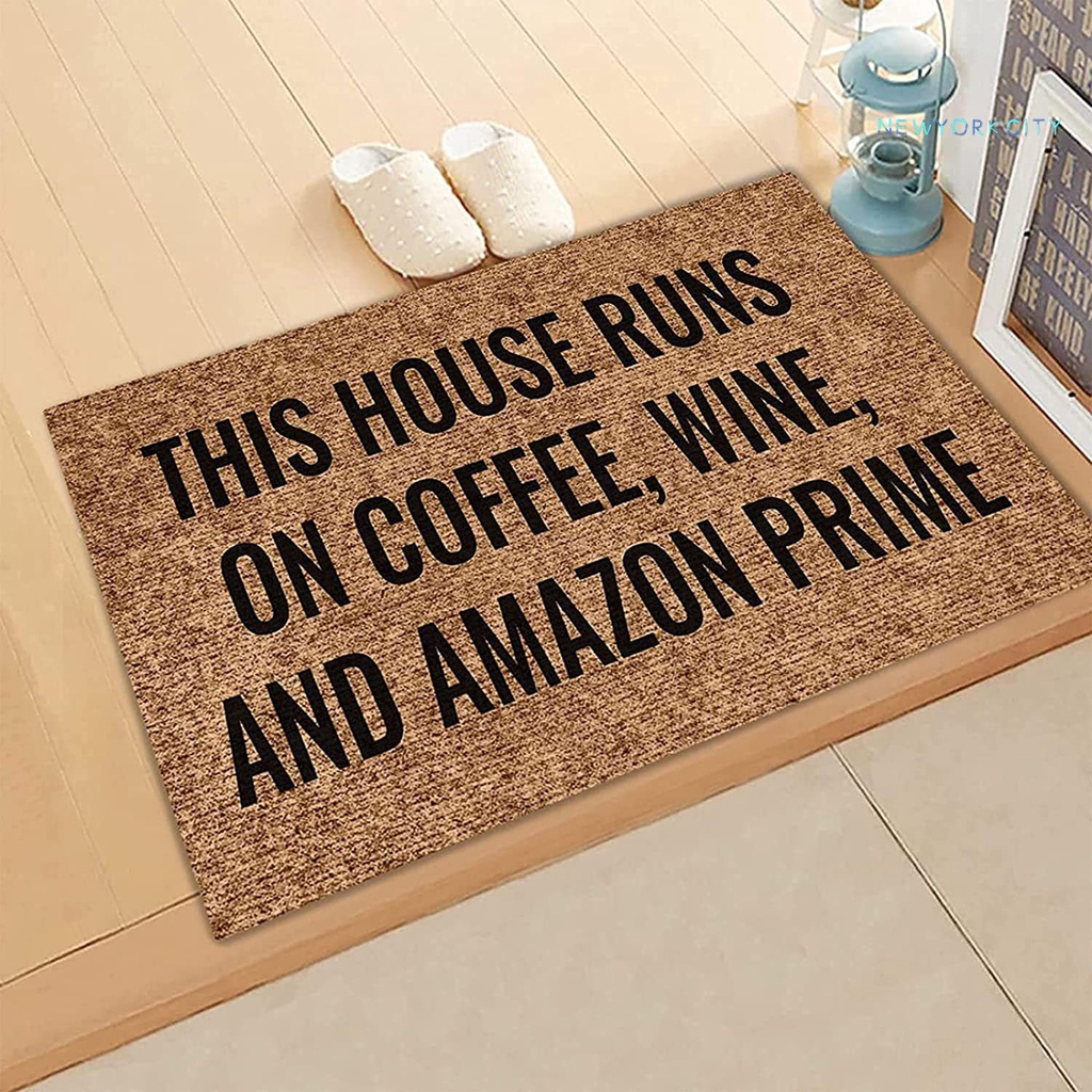 Thảm Chùi Chân Chống Trượt In Chữ Trang Trí Phòng Khách