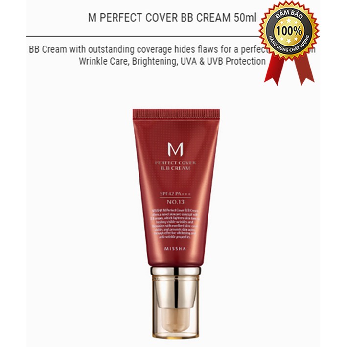 Kem Nền Missha M Perfect Cover BB Cream SPF42/PA+++ 50ml