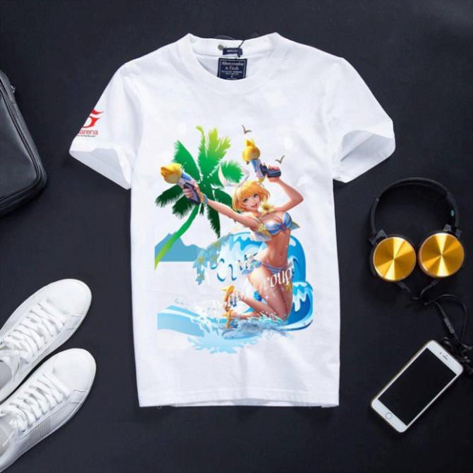 VHL Store [KM Khủng] Áo Liên Quân Mobile Cotton Màu Trắng Co Dãn 4 Chiều Elsu + Roxie VHL Store