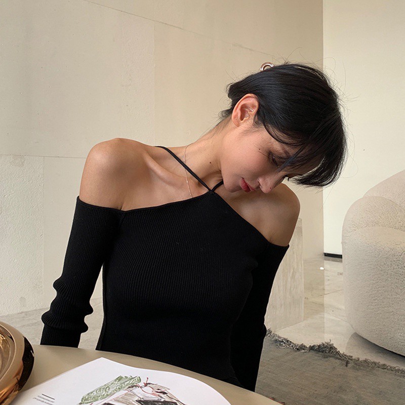 [MURIOKI] Áo Dệt Kim Trễ Vai Thiết Kế Quyến Rũ Cho Phái Nữ