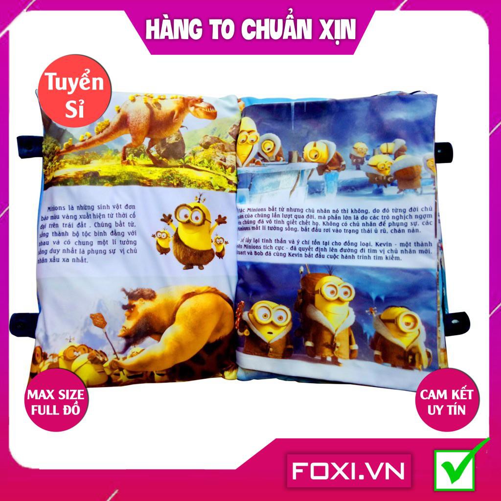 [FREESHIP HÀNG ĐẸP]Gối sách vải 4 chủ đề truyện thiếu nhi Foxi cực hay kể truyện cho bé trước khi ngủ-an toàn-dễ vệ sinh