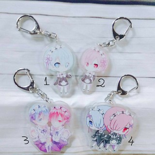 Re:zero móc khóa bookmark postcard card dán pop socket