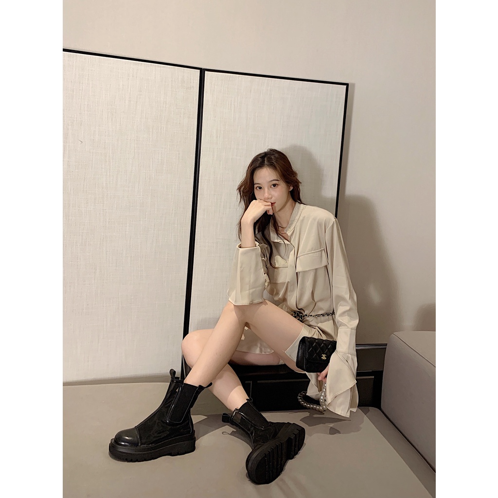 Mesh Platform Dr. Martens Boots2021Summer Thin Women's Ankle Boots Sandal Boots Muffin Hollow Sandals High Tube Mesh Boots