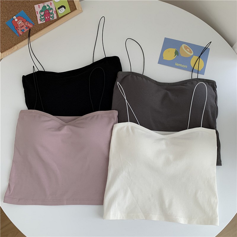 Áo lót hai dây có mút đệm ngực dáng ngắn thời trang quyến rũ dành cho nữ