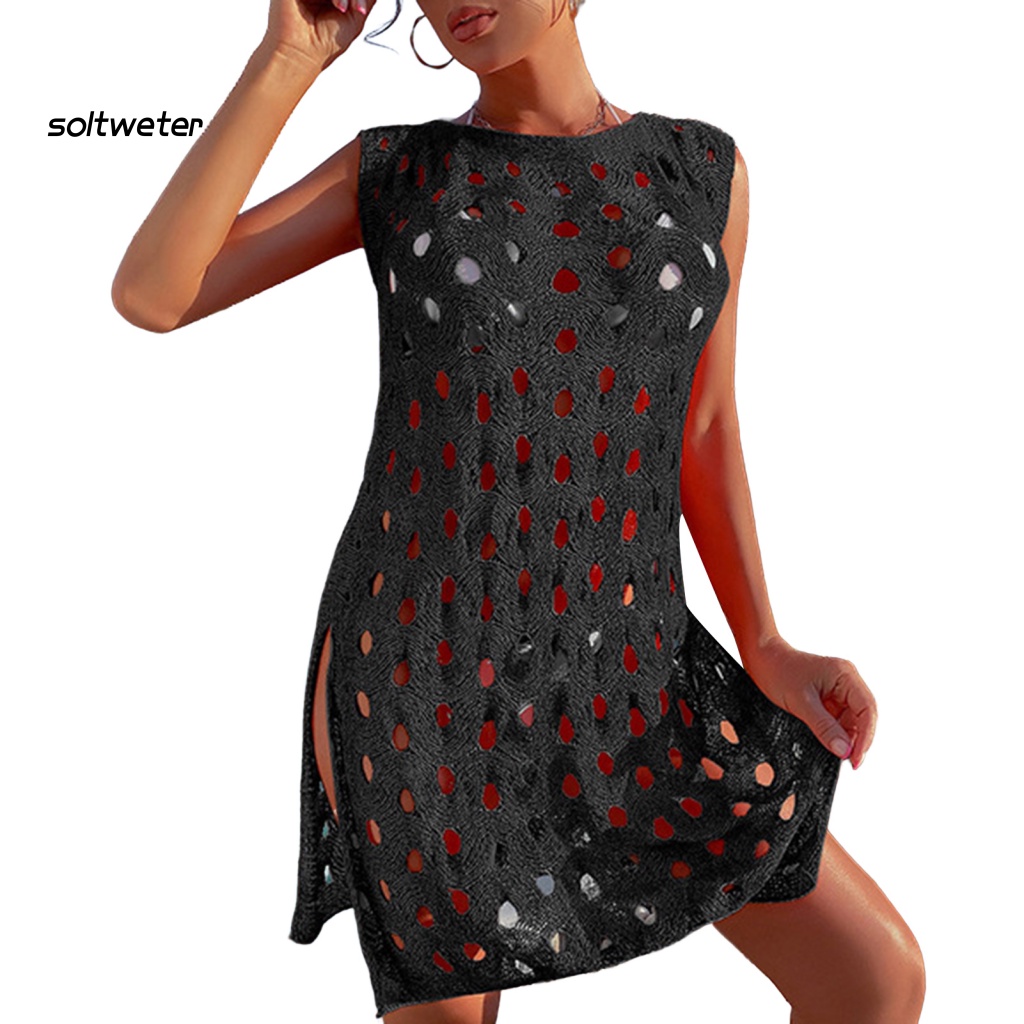 Áo Khoác Đi Biển Dáng Rộng Xẻ Tà Chất Liệu Mềm Mại Thời Trang Cho Nữ