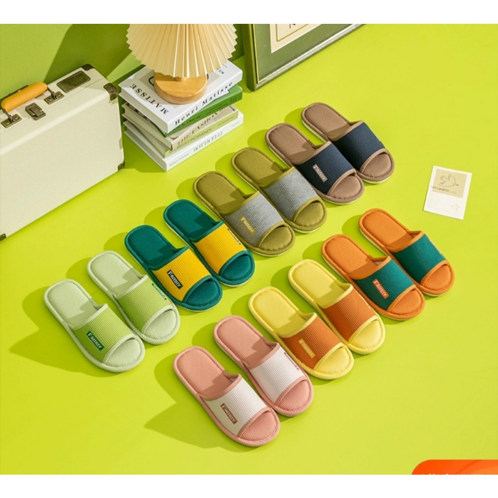 Dép vải đi trong nhà CAO CẤP đế cao su non chống trượt dép văn phòng khách sạn spa Cao Cấp Family