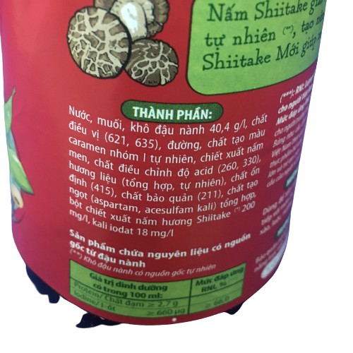 1 chai nước tương Chinsu vị nấm Shiitake 700ml - Chinsu nước tương chiết xuất từ nấm Shiitake - Thơm ngon hảo hạng