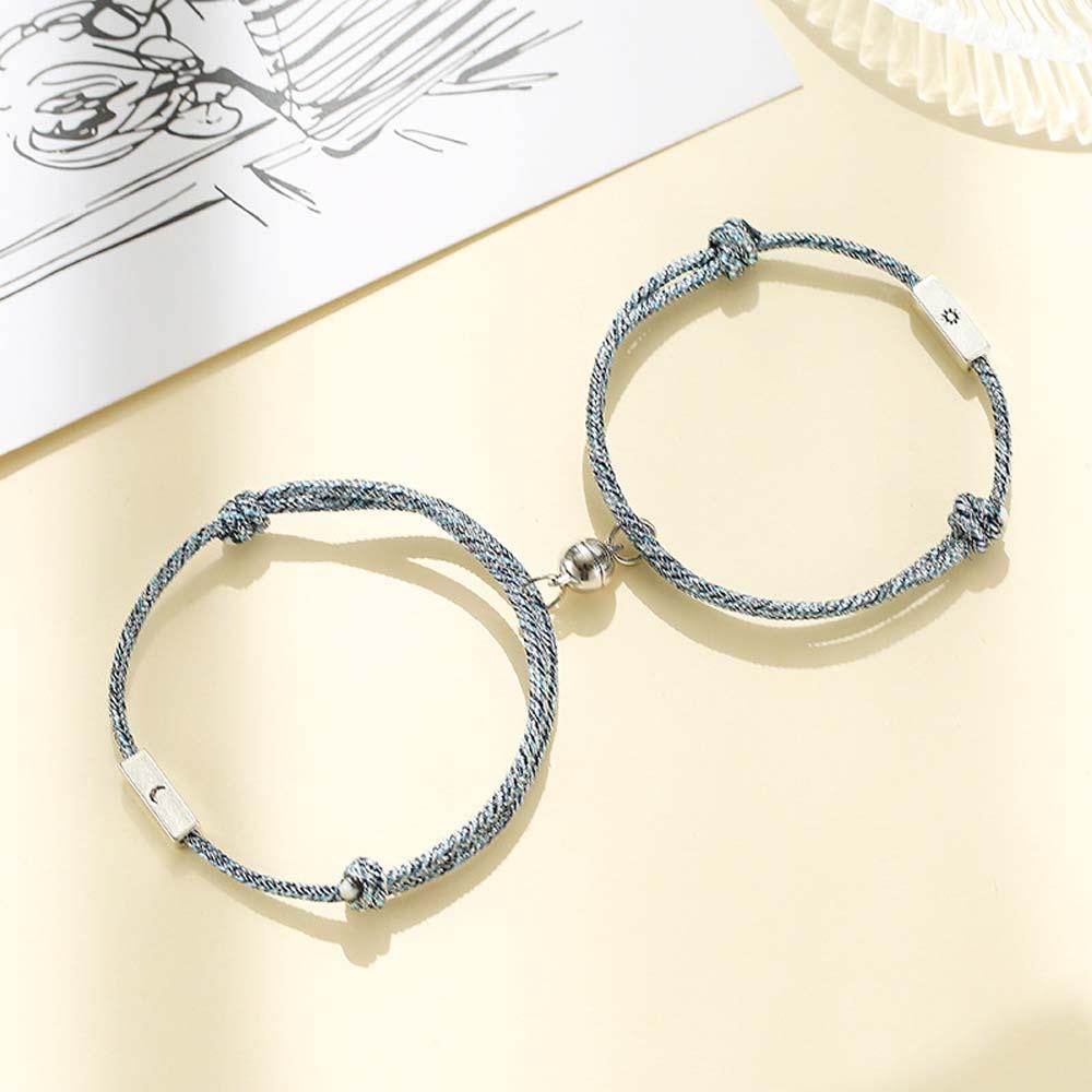 Vòng Tay Tình Bạn Mặt Trời &amp; Mặt Trăng Đơn Giản 2Lip