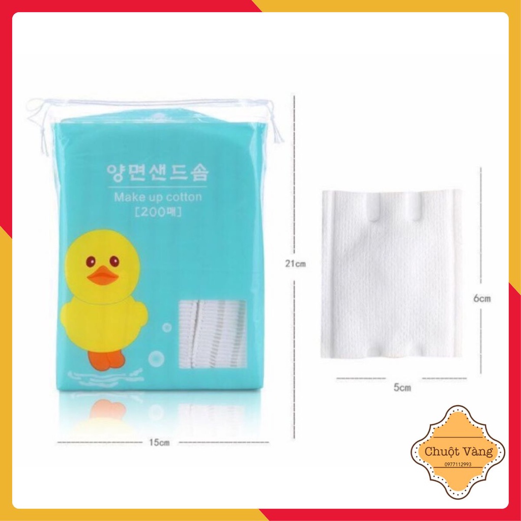 Bông tẩy trang Hàn Quốc 200 miếng