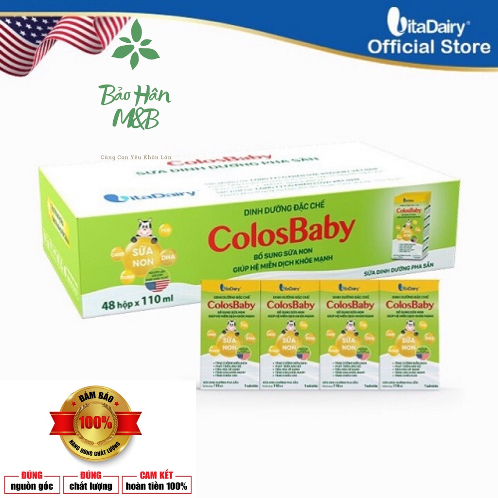 Sữa Bột PhaSẵn ColosBaby 110ml va 180ml( THÙNG x 48H ) [ date luôn mới ]