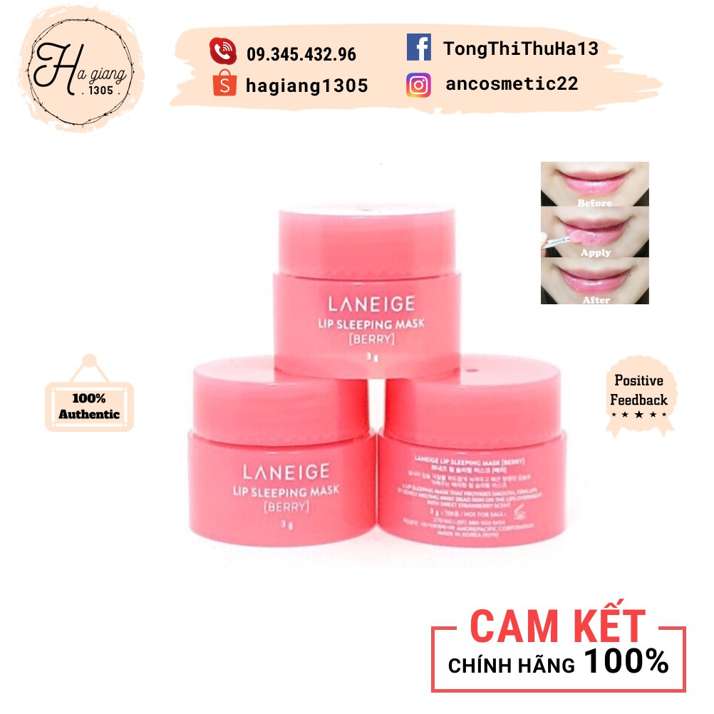 Mặt nạ ngủ cho môi Laneige Lip Sleeping Mask, Mặt nạ ngủ môi Laneige