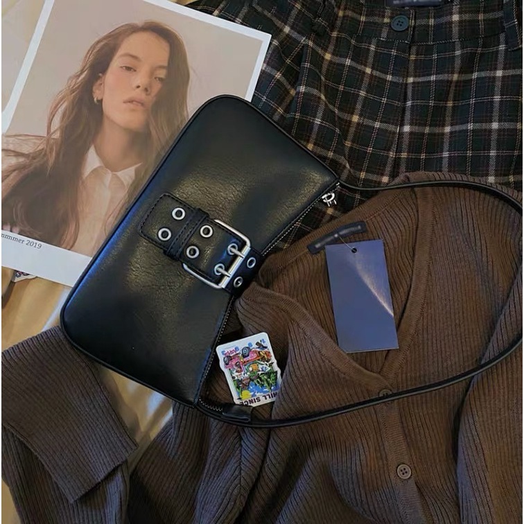 Túi Xách Tay Bằng Da Phong Cách Retro Dành Cho Nữ