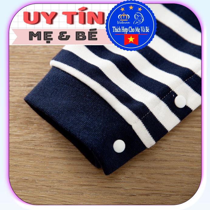 BodySuit giáng sinh noel cho bé,áo liền quần dễ thương dài tay kiểu khủng long tím đỏ (2356),cotton 100%,Aiueo Nhật.