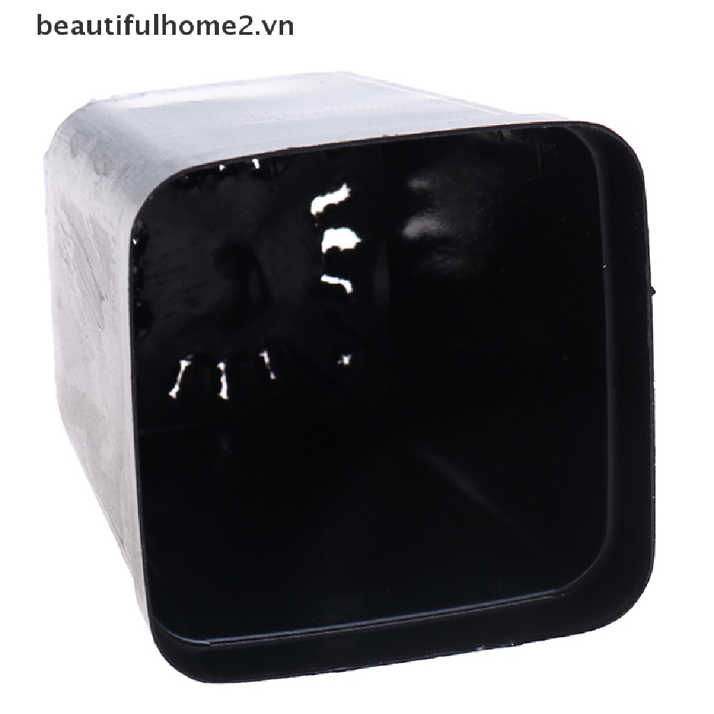 Set 10 chậu trồng cây bằng nhựa hình vuông màu đen