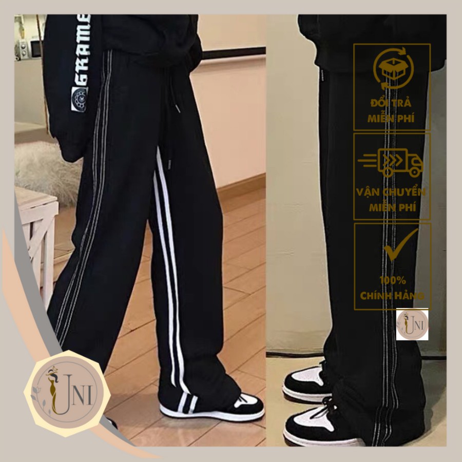 Quần Dài Sọc Trắng Phối Chỉ Nổi Cực Chất Hot Trend Mã 445 UNI STORE