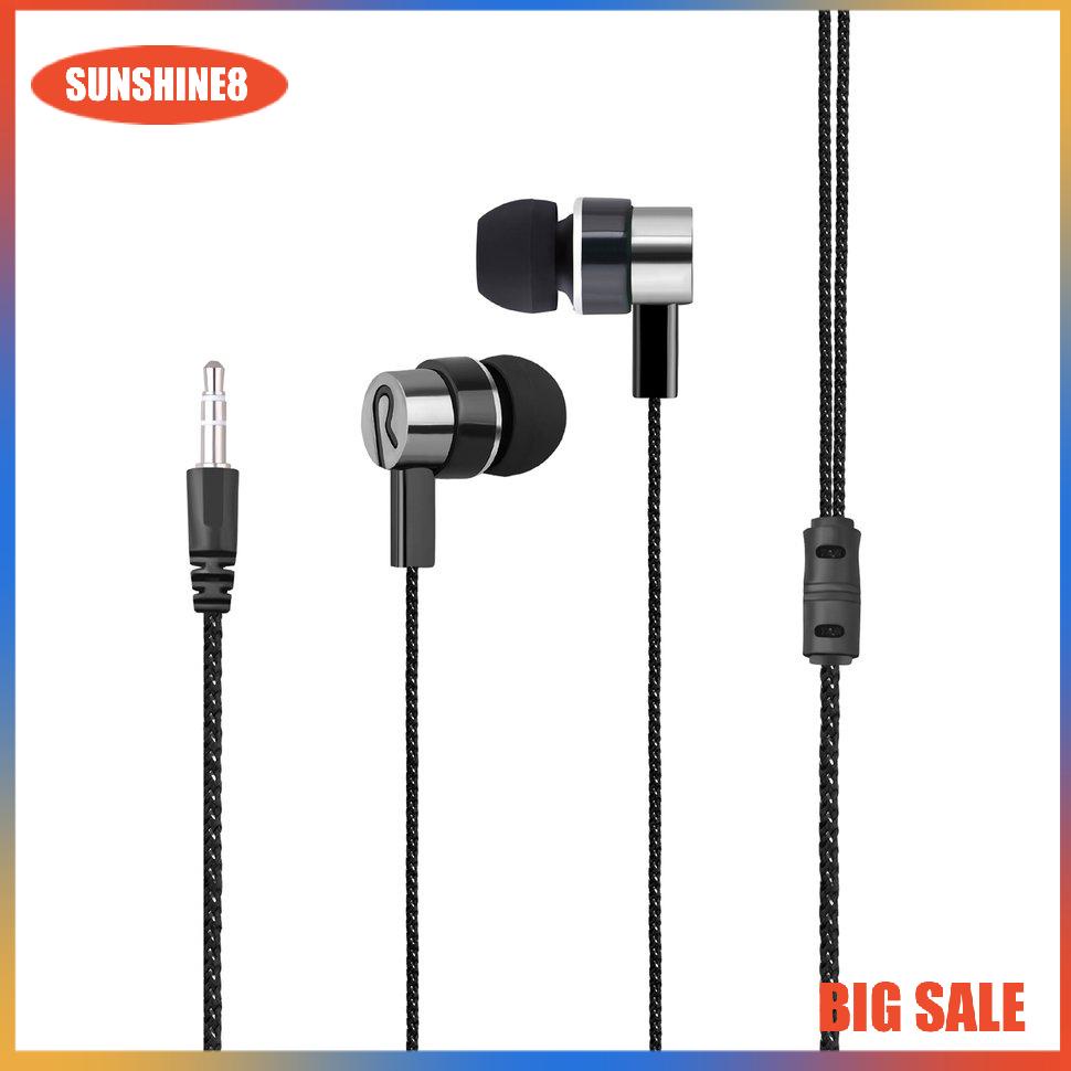 【SUN】Braided Wiring Plating Headset Line K Song Mobile Phone Mp3 Headset Universal