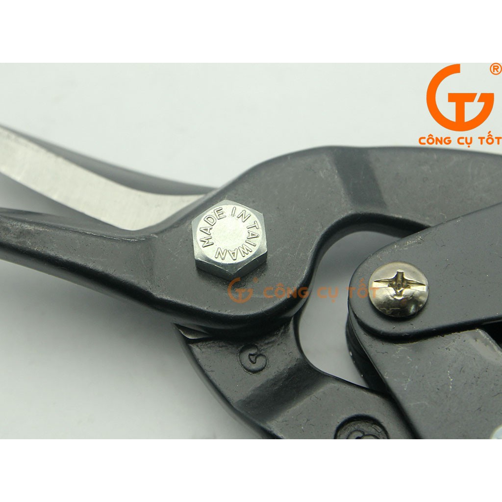 Kéo cắt tấm inox, kéo cắt tôn mũi thẳng cao cấp của TOP hợp kim Crôm - Mô líp đen