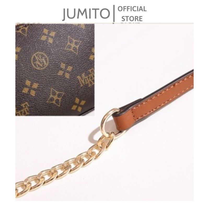 Túi xách nữ 2 in 1 Eo Vì đeo chéo đeo vai dây xích dây da thời trang JUMITO AA2058