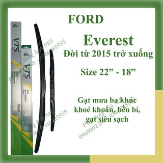 Bộ gạt mưa Ford Everest các đời và gạt mưa các dòng xe khác của Ford: Fiesta, Focus, Mondeo, Mustang, Ranger, Transist