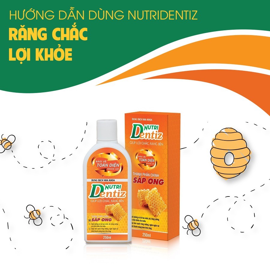 Dung Dịch Nha Khoa NUTRIDENTIZ - Cho Răng Lợi Chắc Khỏe Chai 250ml - cvspharmacy