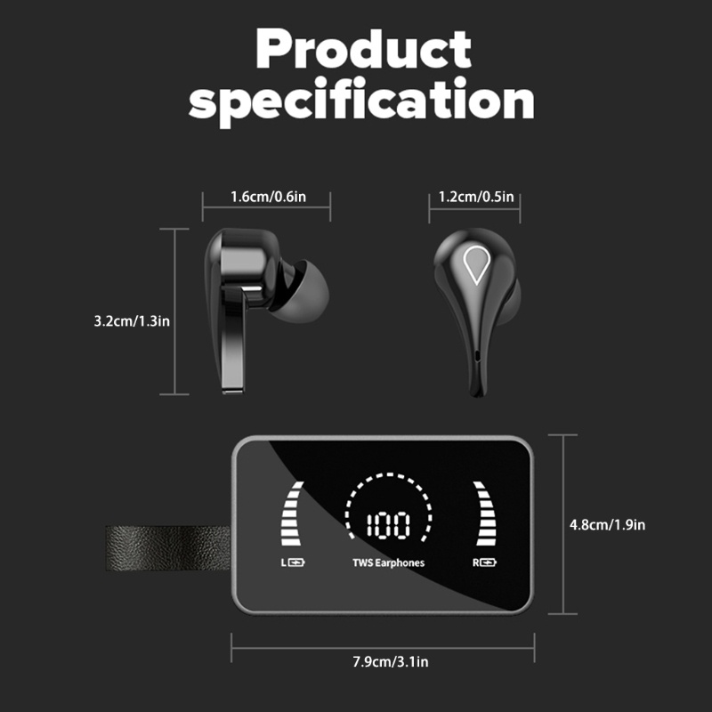 Tai Nghe zzz Bluetooth Không Dây Chống Thấm Nước TWS Có Thể Giảm Tiếng Ồn