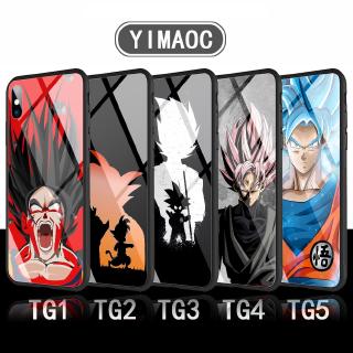 Ốp điện thoại mặt kính in hình Son Goku trong Dragon Ball Z bảo vệ cho iPhone XS Max XR X 11 Pro 7 8 6 6S Plus