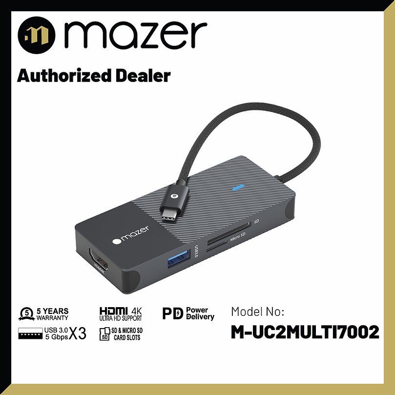 [Mã 254ELSALE giảm 7% đơn 300K] Cổng chuyển đổi Hub Mazer USB-C Multimedia Pro 11-in-1