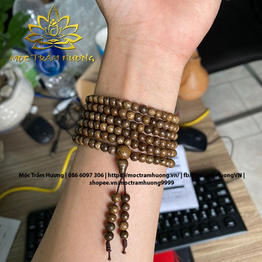 Vòng Tay MTH JEWELRY Chuỗi Tràng Hạt 216 4mm Size Nam/Nữ Trầm Tốc Việt - Mộc Trầm Hương