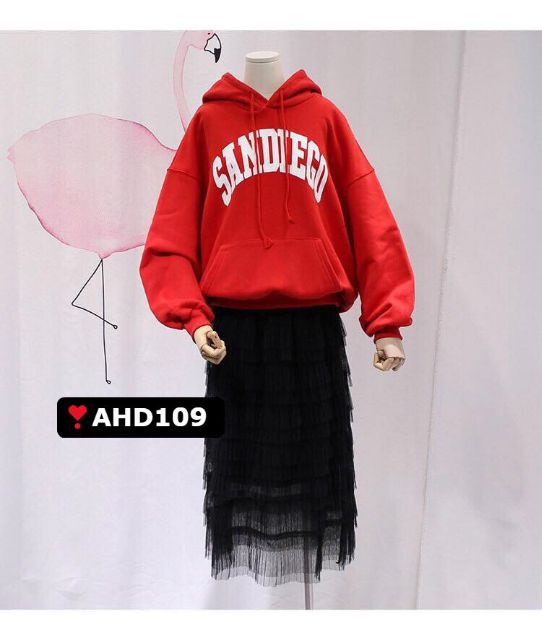 ÁO KHOÁC NỈ HOODIE CỔ CHUI CÓ NÓN