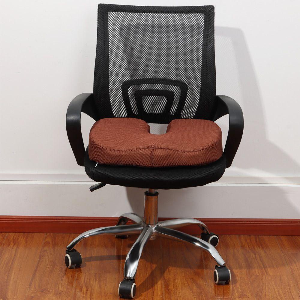 YNATURAL Office Orthopedic Booster Seat Memory Foam Chair Cushion Massage Pad Memory Foam Seat Back-rest Pad U Type Driver Pilot Headrest Lumbar Pain Relief Coccyx Cushion/Multicolor