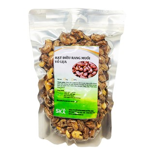 Hạt điều rang muối vỏ lụa 500g