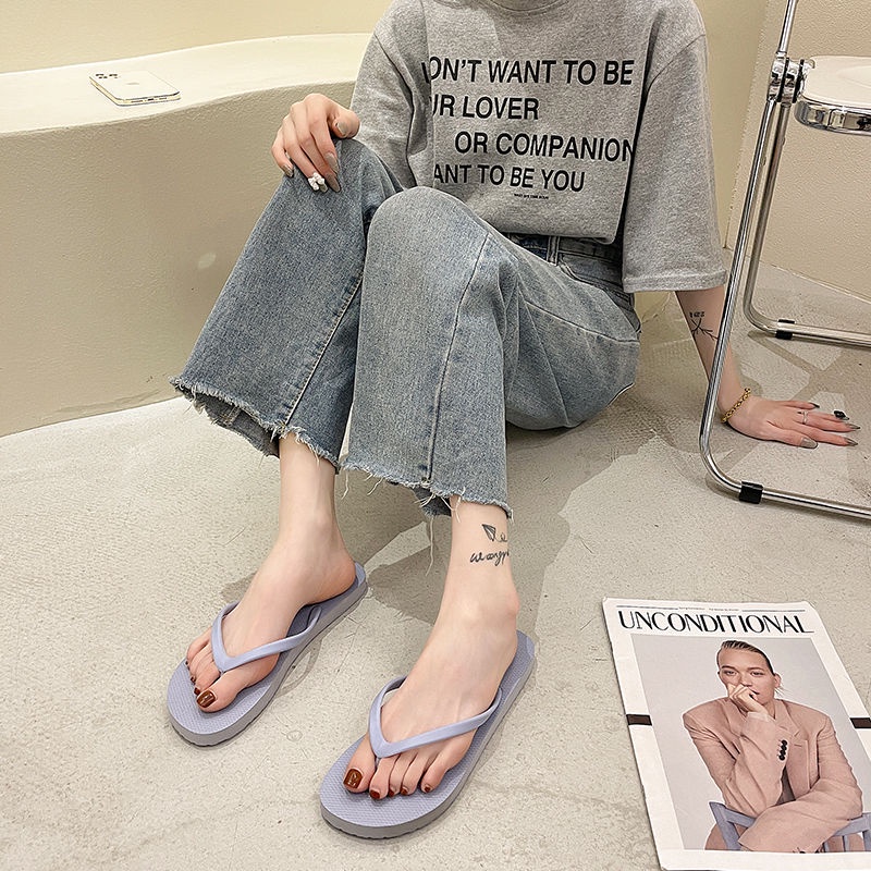 Dép Xỏ Ngón Đế Dày Chống Trượt Thời Trang Đi Biển Mùa Hè Cho Cặp Đôi